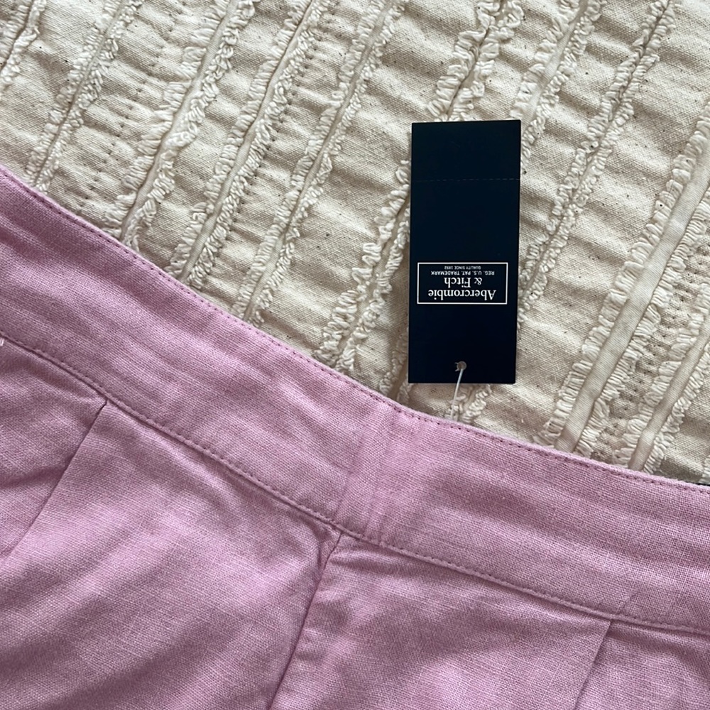 Abercrombie Pink Linen Shorts - NWT